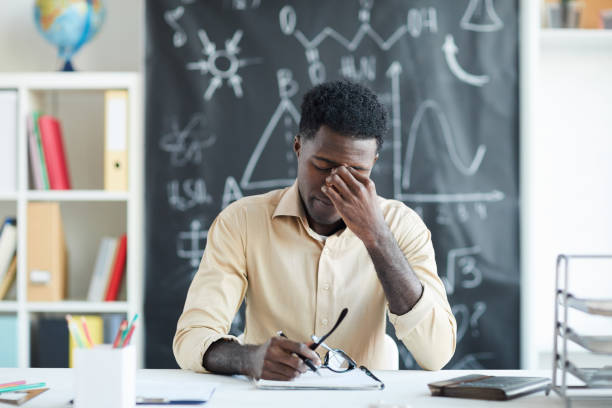 Stressed African Teacher